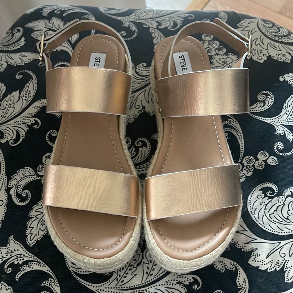 Rose gold Steve Madden sandals